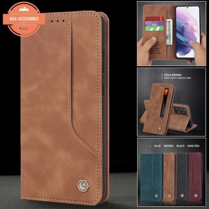 VIVO V60 | V50 | V50LITE LITE 4G 5G FLIP COVER MAGNETIC POLA LEATHER CASE MAGNET SARUNG DOMPET HP WA