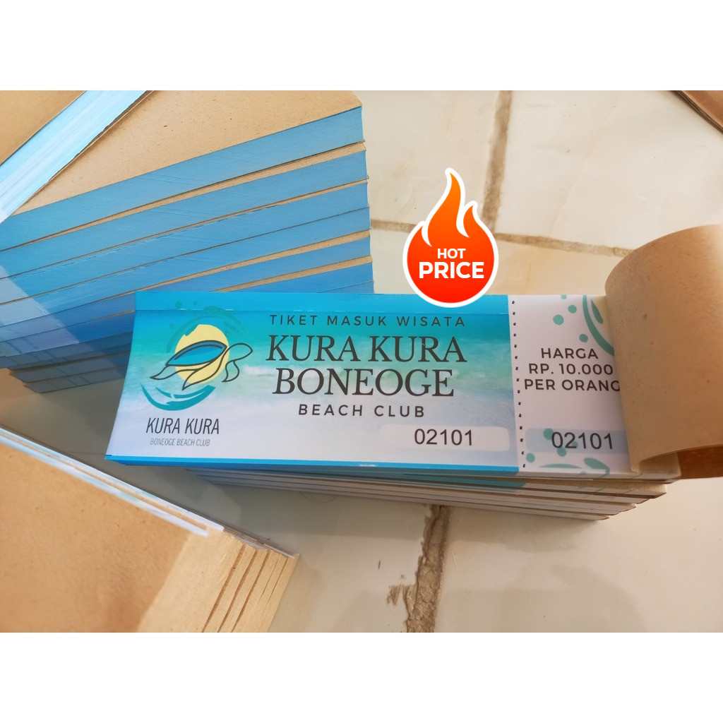 

Karcis Parkir Retribusi Tiket Wisata Kupon Hadiah dengan nomor/Numerator ukuran besar 1/3 ,1/4, 1/5