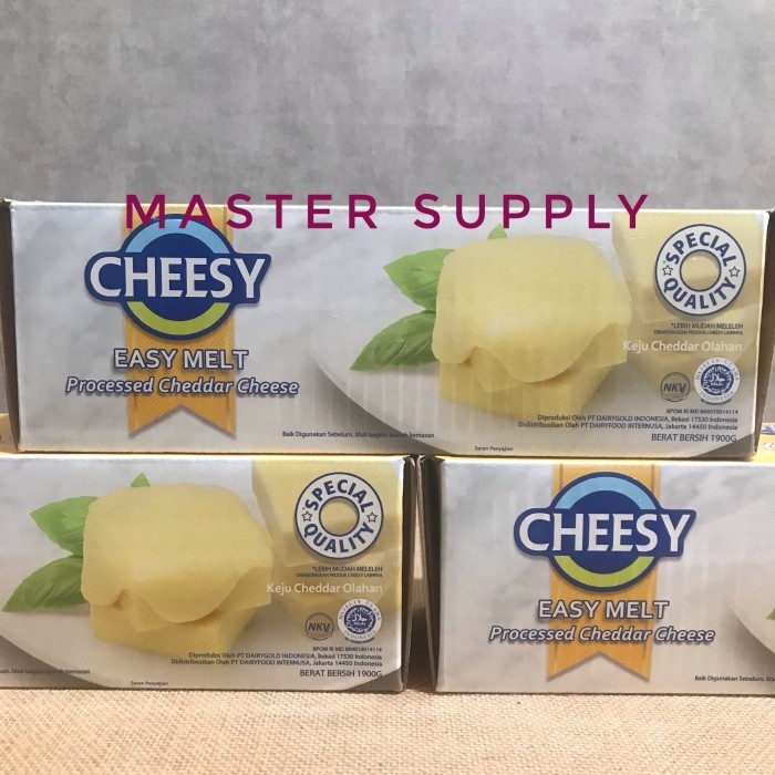 

CHEESY EASY MELT CHEDDAR 2 KG / KEJU LELEH CHEDDAR BEST SELLER