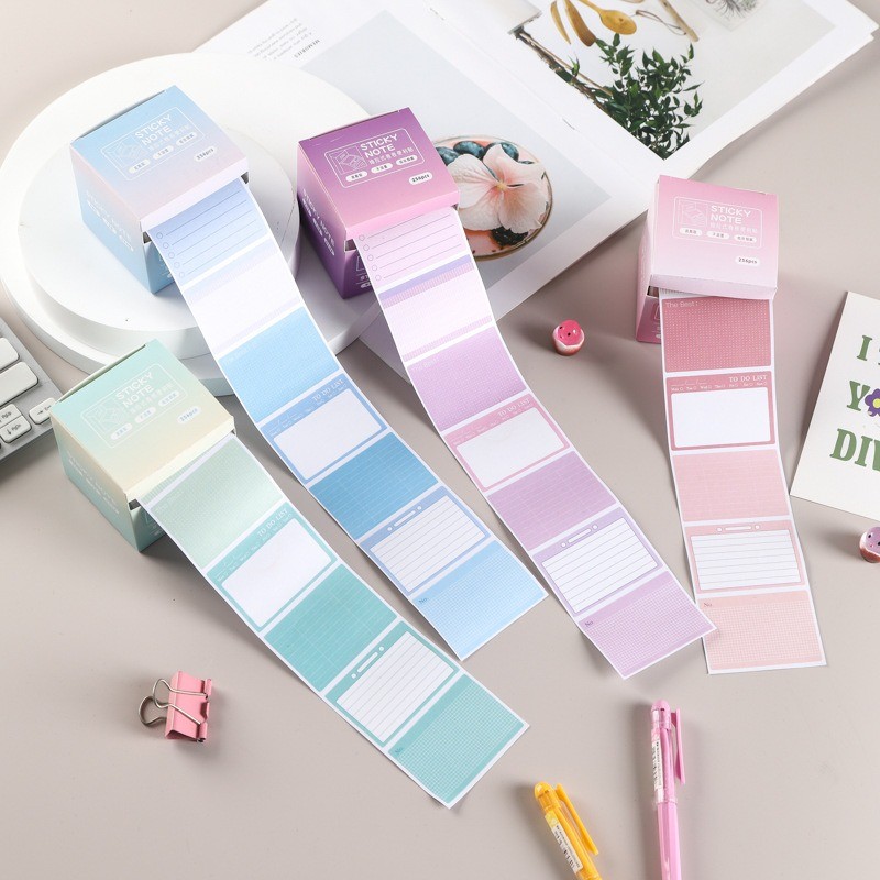 

256 Sheets Color Sticky Notes Pads Posits Stationery Paper Stickers Posted It Memo Notepad Notebook Pull-out Message Sticker