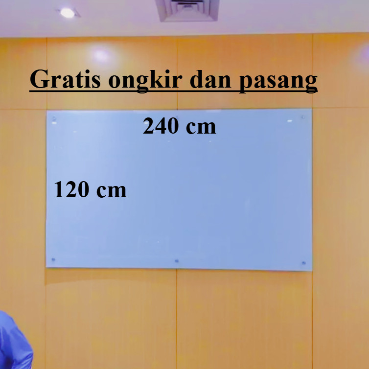 

Papan Tulis Kaca / Glass Board 90 x 120 Gratis ongkir dan pasang