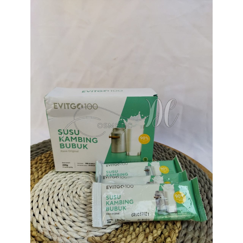

SUSU KAMBING - EVITGO 100 KEMASAN BARU - ORIGINAL BPOM - 1 BOX ISI 10 SACHET