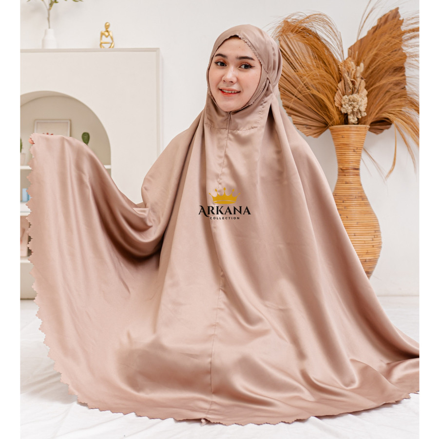 FR56KM GROHO_SHOP.ID ARKANA - Mukena Dewasa Silky Daily Premium 2in1 JUMBO Yasmine Series