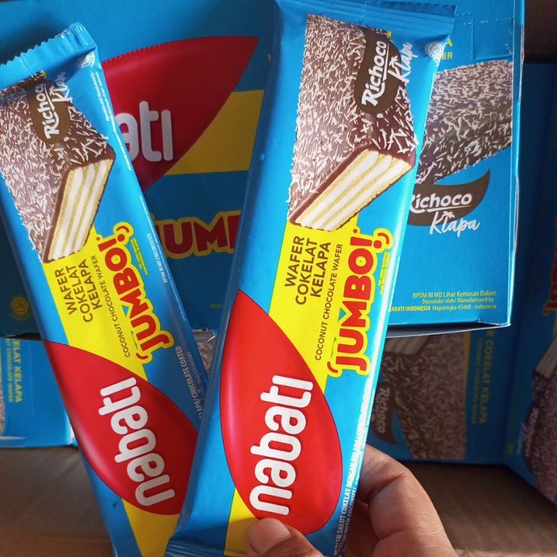 

Promo!!!!! Wafer coklat kelapa Jumbo Nabati 1kotak isi 12 - BON