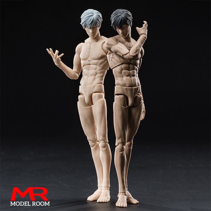 VTOYS X BMS 1/12 VB002 White VB003 Yellow Male Muscle Joint Body 16.5cm Super Flexible Action Figure