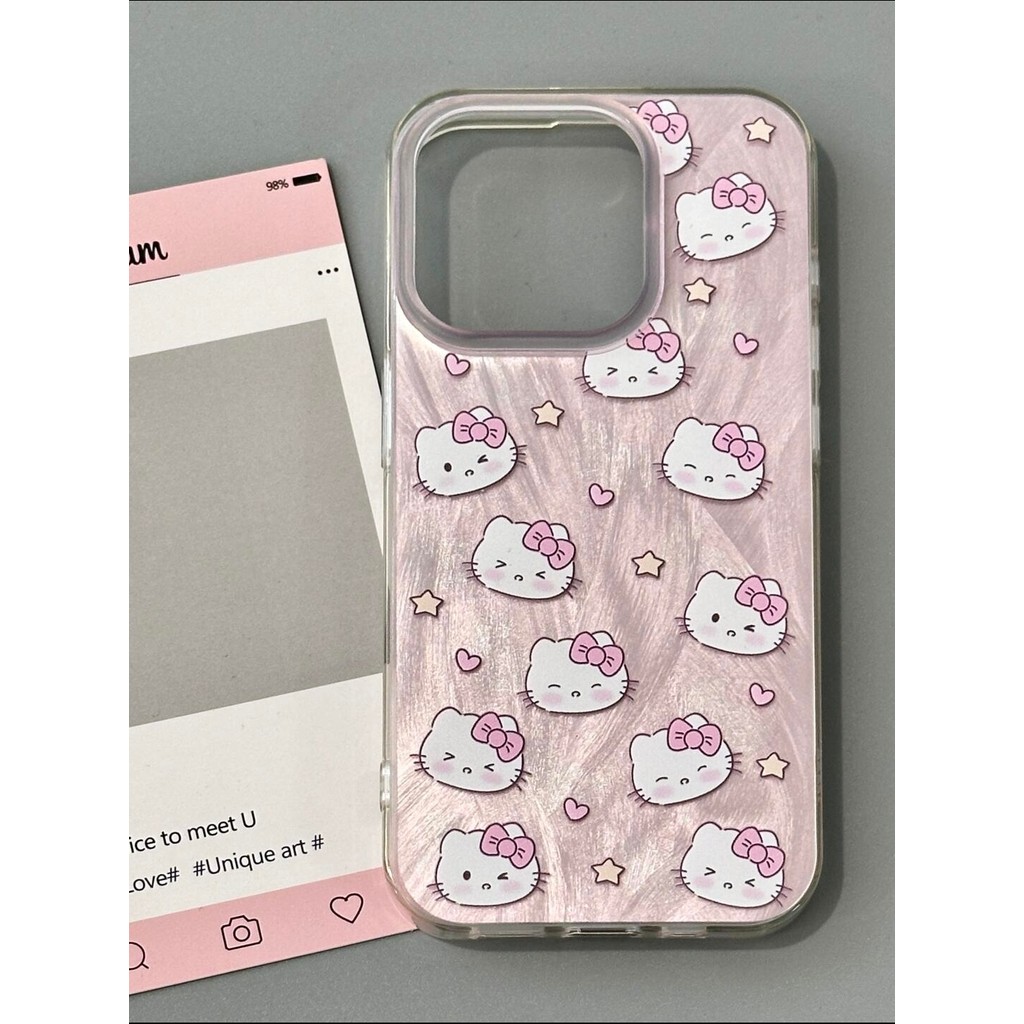 Trendi Case OPPO KT Cat helloktii lucu Casing ponsel cocok untuk OPPO A1 A15 A16 A16K A17 A1K A36 A3