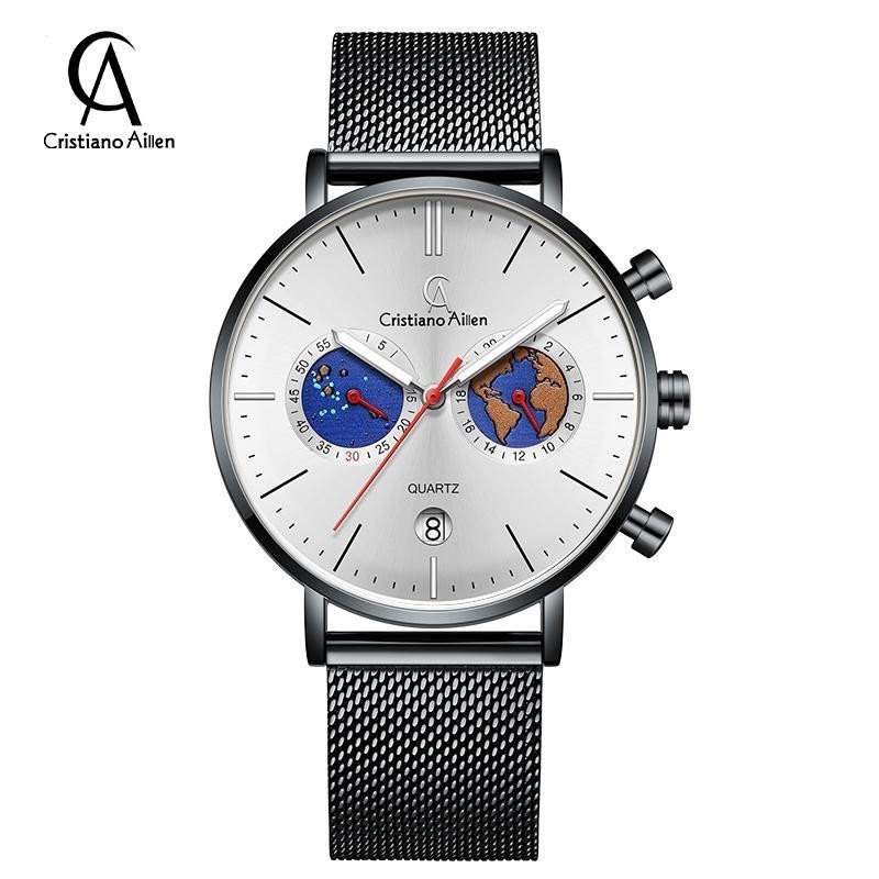 jam tanganCristiano Aillen Jam Tangan Cristiano Aillen 0810W Rantai Mesh Bracelet Water Resistant 3 