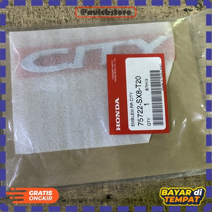 Emblem Logo Bagasi CITY Honda City Z 1996-2002