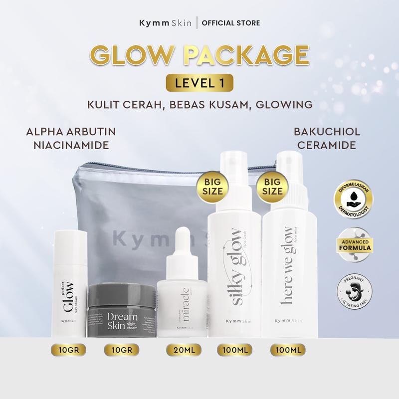 [AF] [Free Pouch] KYMM SKIN Glow Package LEVEL 1 [FW 60ml, FM 60ml, Bakuchiol Serum 20ml, Day Cream 