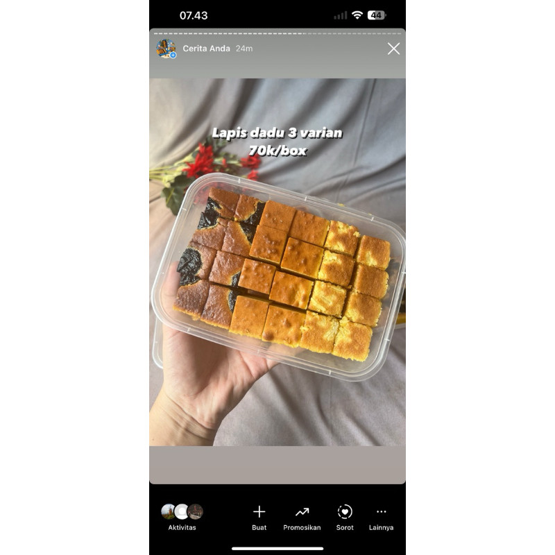 

lapis dadu 3 varian lapis legit 24 potong