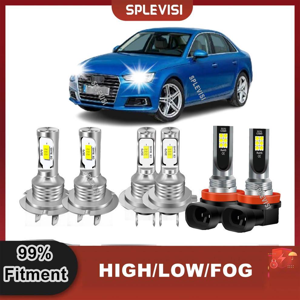 Car LED Headlight H7 H7 H11 High Beam Low Beam Foglight 6000K White For Audi A4 B7 2004-2008  B8 200