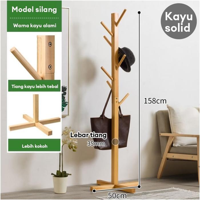 Gantungan Baju Berdiri Stand Gantungan Baju Dari Cabang Pohon Stand Hanger Kayu Gantungan Berdiri To