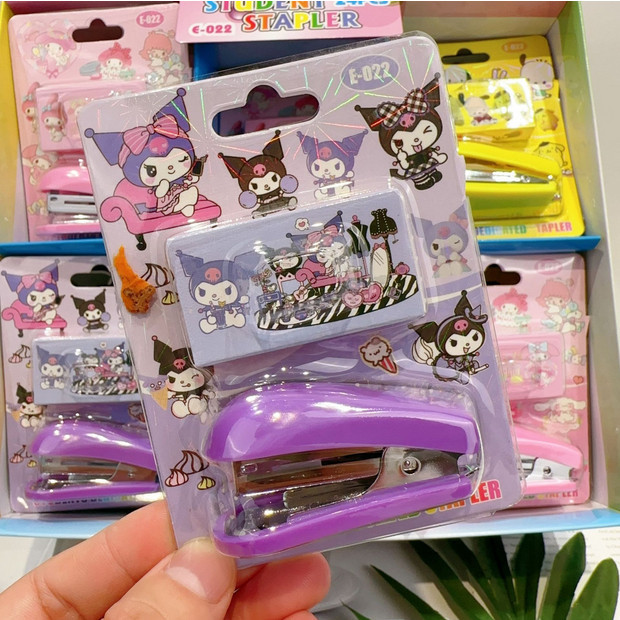 

Stapler Mini Lucu Karakter | Staples Sanrio Clipper Mini My Melodi Kawai Staples Free 1 box Isi | Stapler Sanrio Kuromi Melody Cinnamorol