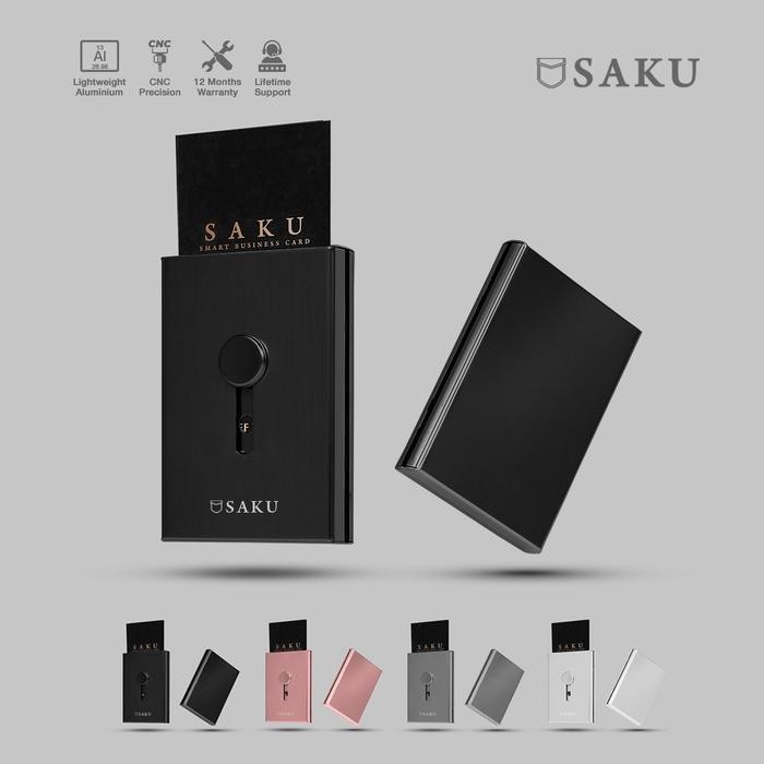 

Terlaris Dompet Kartu Nama SAKU Kotak Tempat Kartu Nama Business Card Holder BL - Black