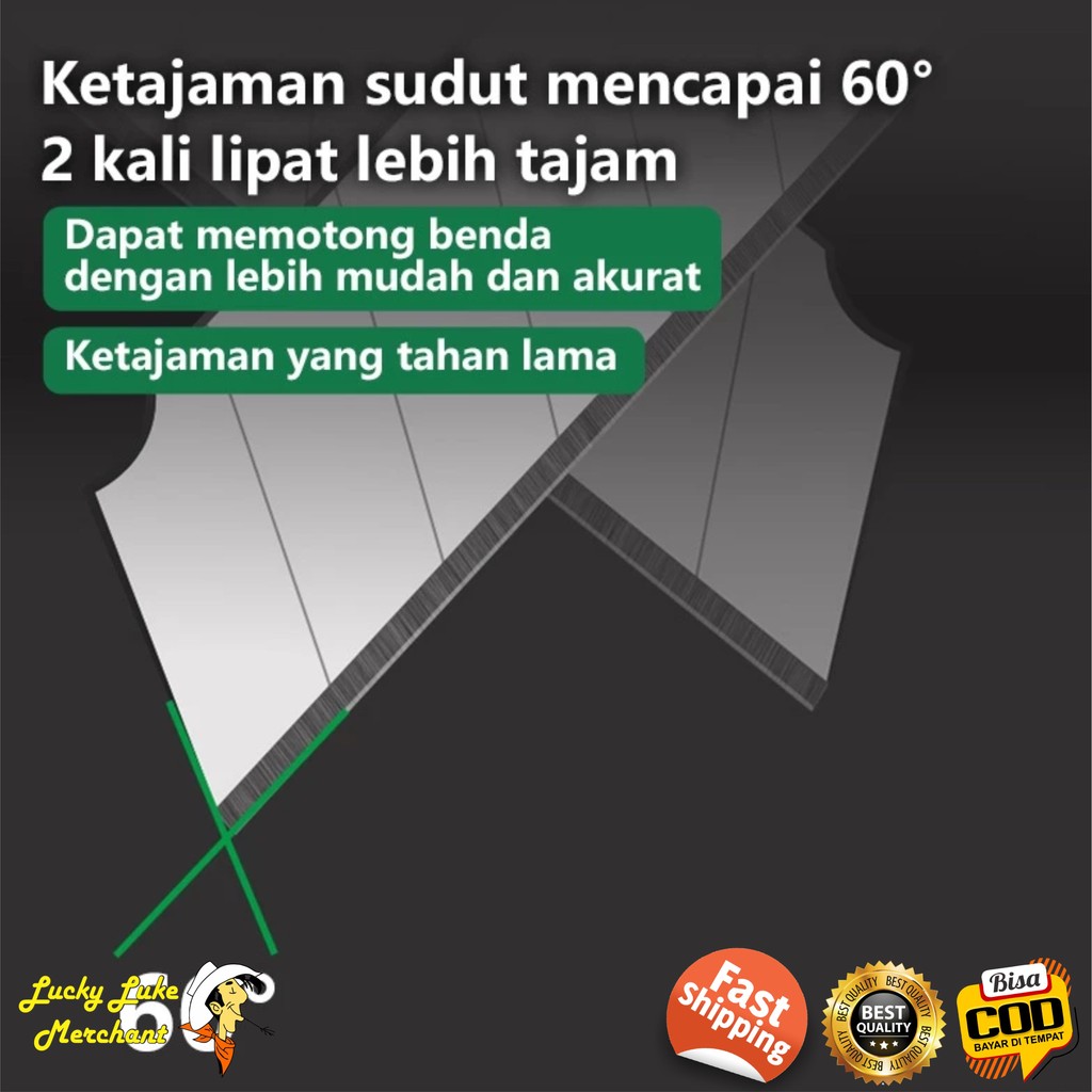 

Refill Cutter Mata Pisau Cuter Besar L150 L-150 151 isi 10 pcs