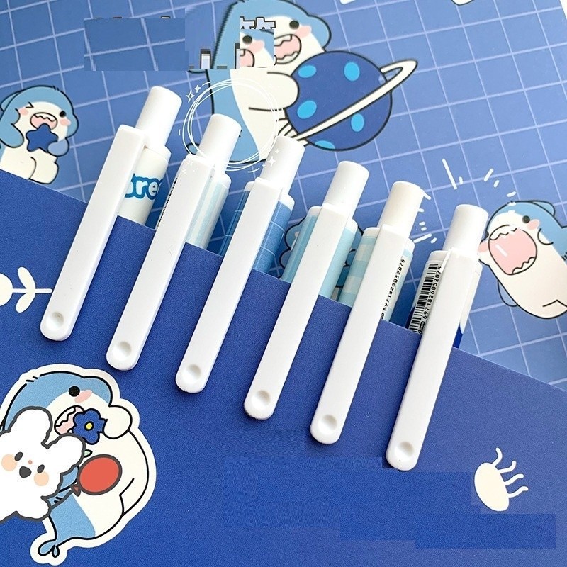 

LPL Pena Cetekan Karakter Motif Hiu Pulpen Warna Blue Shark Tinta Hitam Alat Tulis Sekolah Kantor Pen Bolpoint Stationary Murah