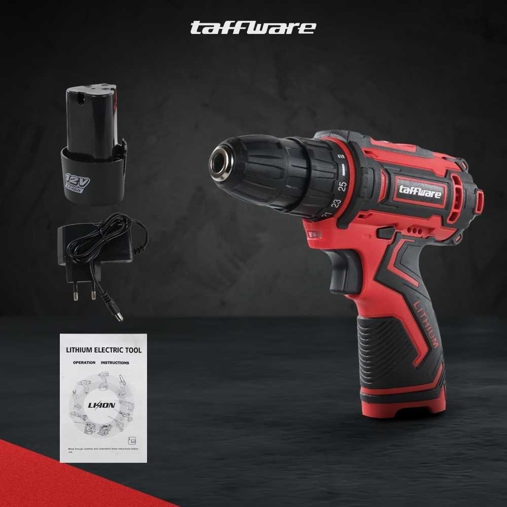 Taffware KR564 Mesin Bor Listrik Cordless Lithium Battery Electric Screwdriver 12V / Mesin Bor Bater