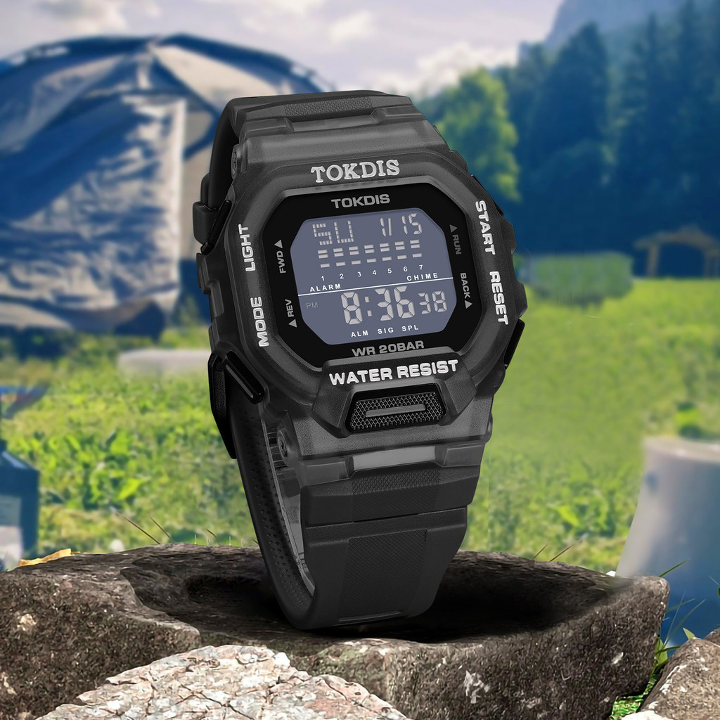 Live Jam Tangan  Terlaris Jam Tangan Pria Tokdis 02573 Rubber Digital Original water resist 3 ATM