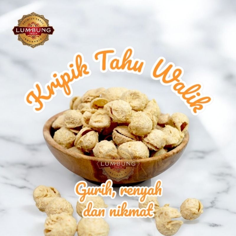 

Camilan Snack Keripik Tahu Walik 250G Gurih, Renyah dan Nikmat
