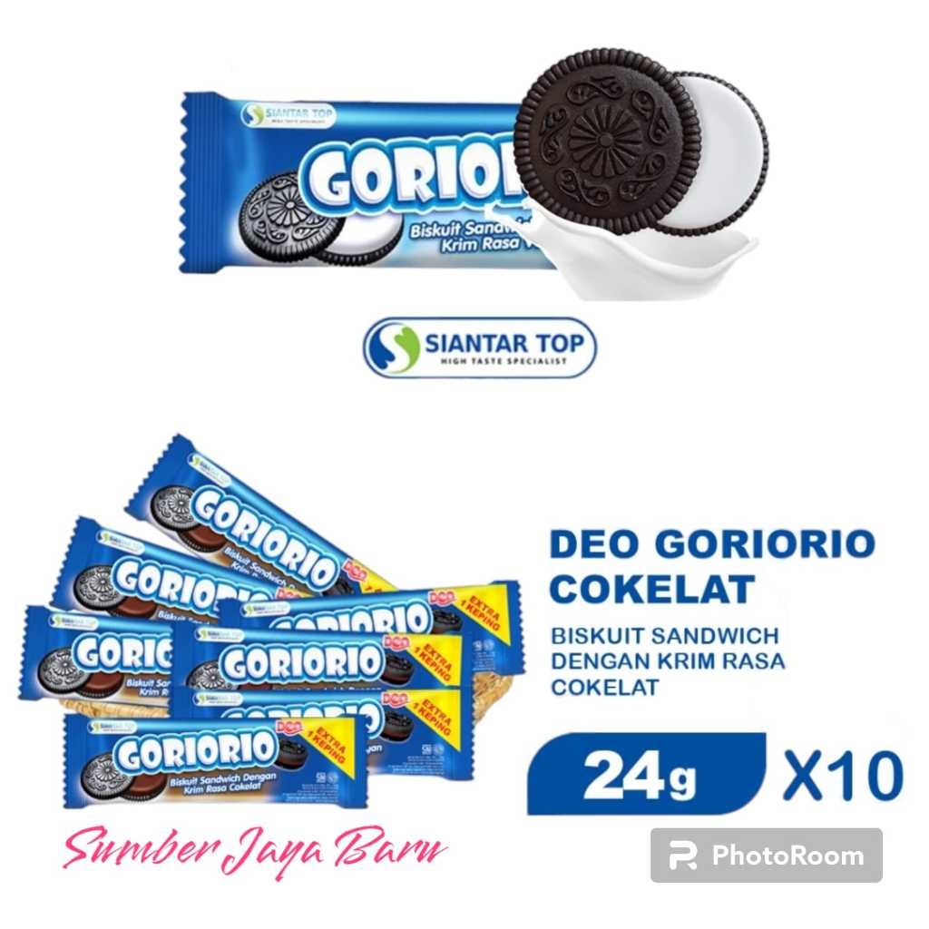 

10 Bungkus Goriorio Coklat & Vanila | 10 Bks @ 24 g | Siantar TopJajan