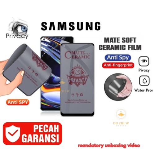 Ceramic Matte Spy Samsung J2 J3 J5 J3 2016 J5 2016 J7 2016 J5 2017 J2 2018 J6 2018 J7 2018 J5 Pro J7