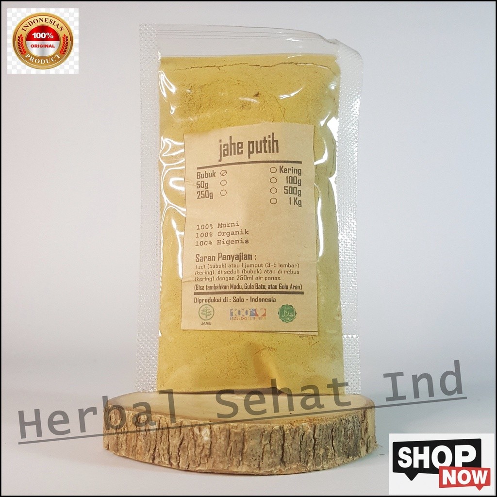 

JAHE PUTIH BUBUK 250 gr - WHITE GINGER POWDER - MURNI - JSR - REMPAH