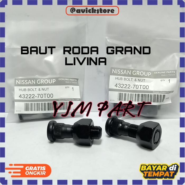 BAUT RODA MUR RODA NISSAN LIVINA XTRAIL EVALIA MARCH DATSUN GO (BAJA)