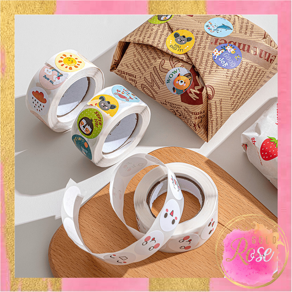 

ℛ - 6593 500 Pcs Stiker Selamat Menikmati / Tempelan Jualan Makanan 500 PCS / Stiker Roll Catering Motif Beragam / Sticker Bulat Roll Makanan Kue Terima Kasih / Stiker Roll 500 PCS / Sticker Bulat Roll Unik