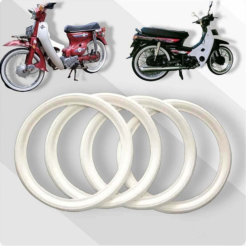 Lis ban whitewall putih ring 17 honda c50 c70 c700 c800 astrea star prima grand legenda good quailty