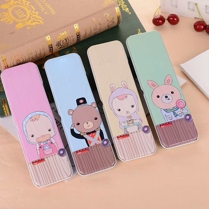 

1PC Portable Cartoon Animal Pencil Case Creative Pencil Box Stationery Box For Student Kids Pencil Cases Storage Box 20*6*1.5cm