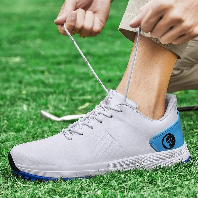 Sepatu Golf Ukuran Besar Sneakers Golf Pria Sepatu Olahraga Golf Kulit Nyaman Sepatu Golf Pria Sneak