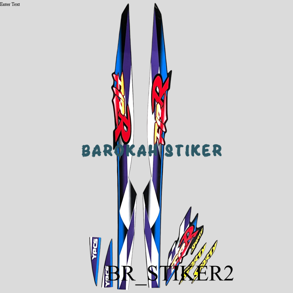 Striping stiker yamaha f1zr fizr fiz r f1 zr 1998 hitam ungu list body