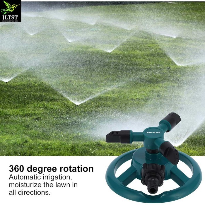 Penyiram Tanaman Sprinkler Taman Kran Penyemprot Rumput Otomatis Putar 360 Derajat 3 Sprinkler Spray