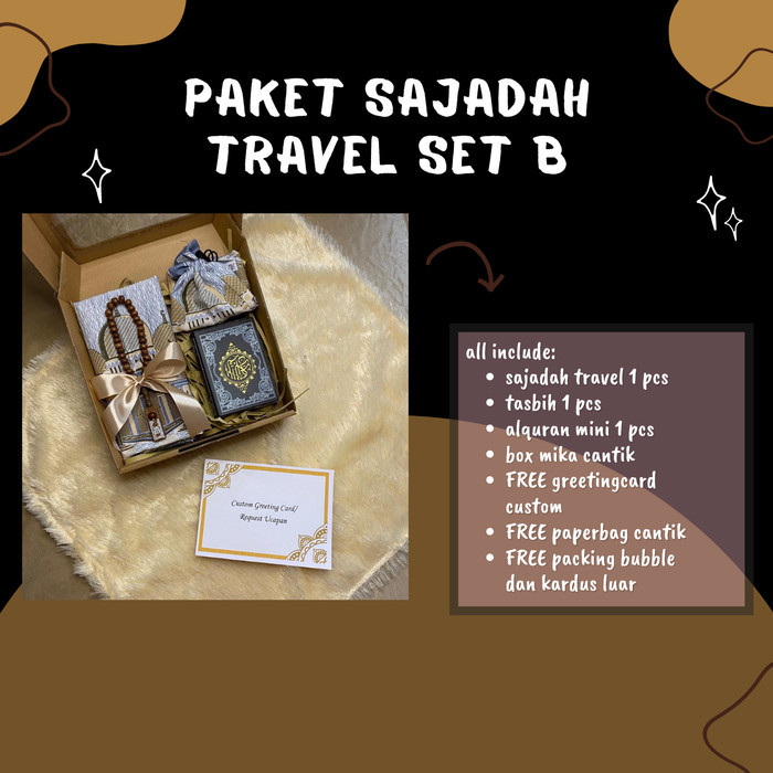 

[Best Seller] [ HAMPERS SAJADAH TRAVEL] KADO HADIAH HAMPER PERNIKAHAN WISUDA - SET B
