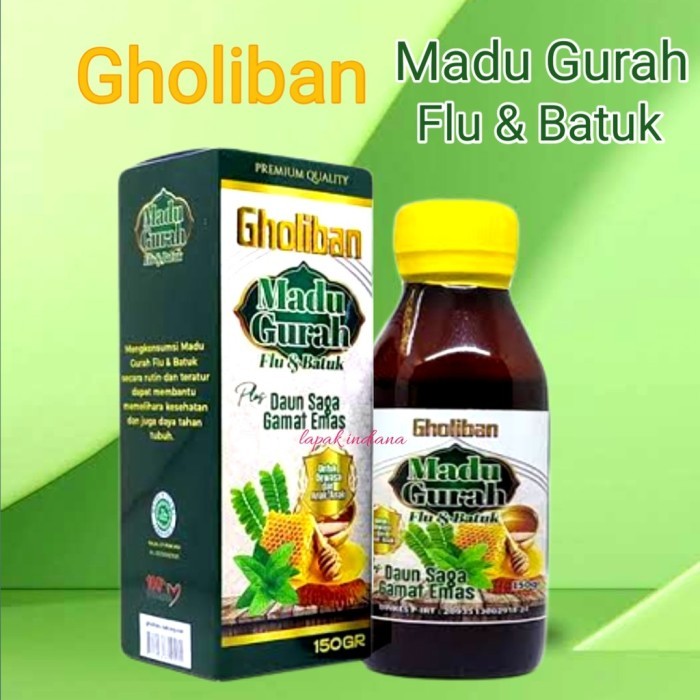 

madu gurah flu batuk gholiban 150 ml atasi batuk radang sariawan tenggokan kering