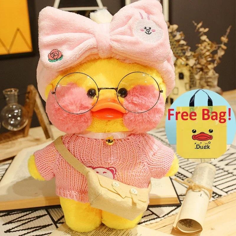 30cm Plush Pato Lalafanfan Duck Soft Toy Kawaii Stuffed Paper Duck Hug Cute Animal Plushies Toys for