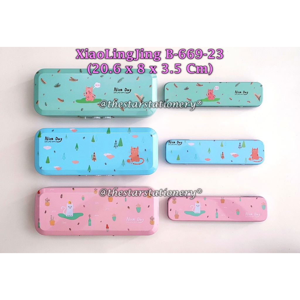 

(1 Biji) Kotak Pensil Kaleng Password + Anak Xiaolingjing B-669-23 / Tempat Pensil 20.6*8*3.5 Cm