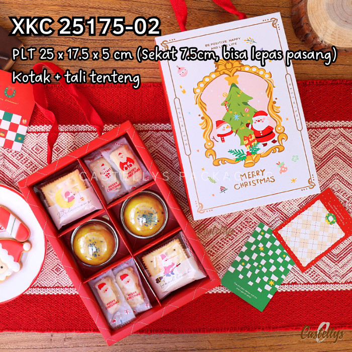 

XKC 25175-02 Kotak Box Natal Nastar Cookies Permen Kue Kering Snack Hampers Christmas