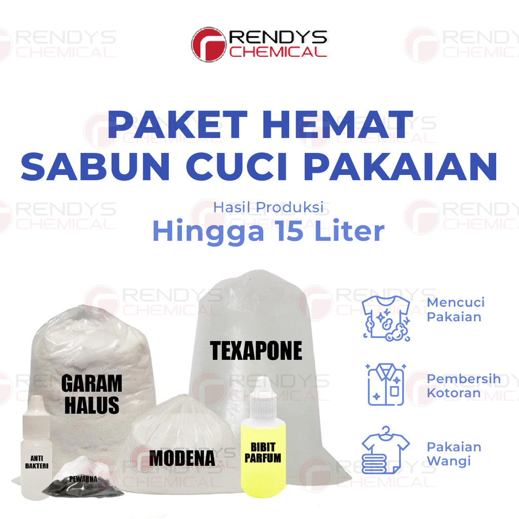 Paket Hemat DIY Bahan Sabun Cair Cuci Baju / Bahan Sabun Cuci Pakaian Cair / Liquid Soap
