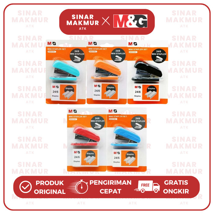 

Mini Colorful Stapler / Mesin Staples Mini 24/6 dengan Refill Staples M&G ABS91693 (92701) (Set)