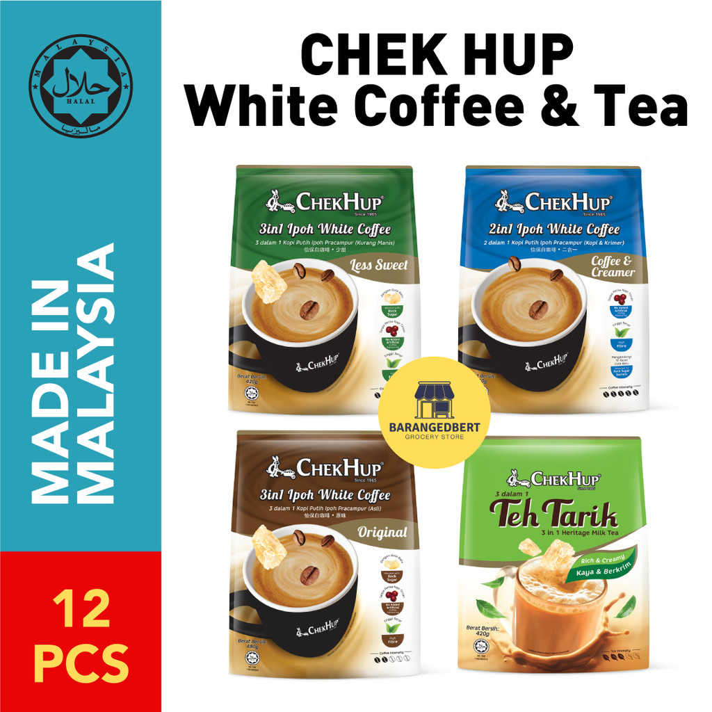 

CHEK HUP / CHEKHUP Ipoh White Coffee / Kopi Chek Hup / Teh Tarik ORI Malaysia [HALAL]