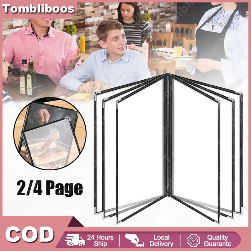 

2/4 Halaman Resep Daun Lepas Pvc Transparan A4 Buku Menu Restoran Kulit Cover Pelindung Menu Cover Menu Sampul Buku