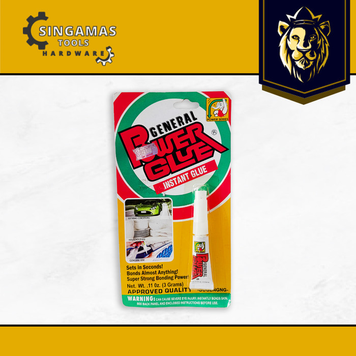 

CLEARANCE SALE GENERAL POWER GLUE Lem Instant Glue Cyanoacrylate Adhesive 3 gram