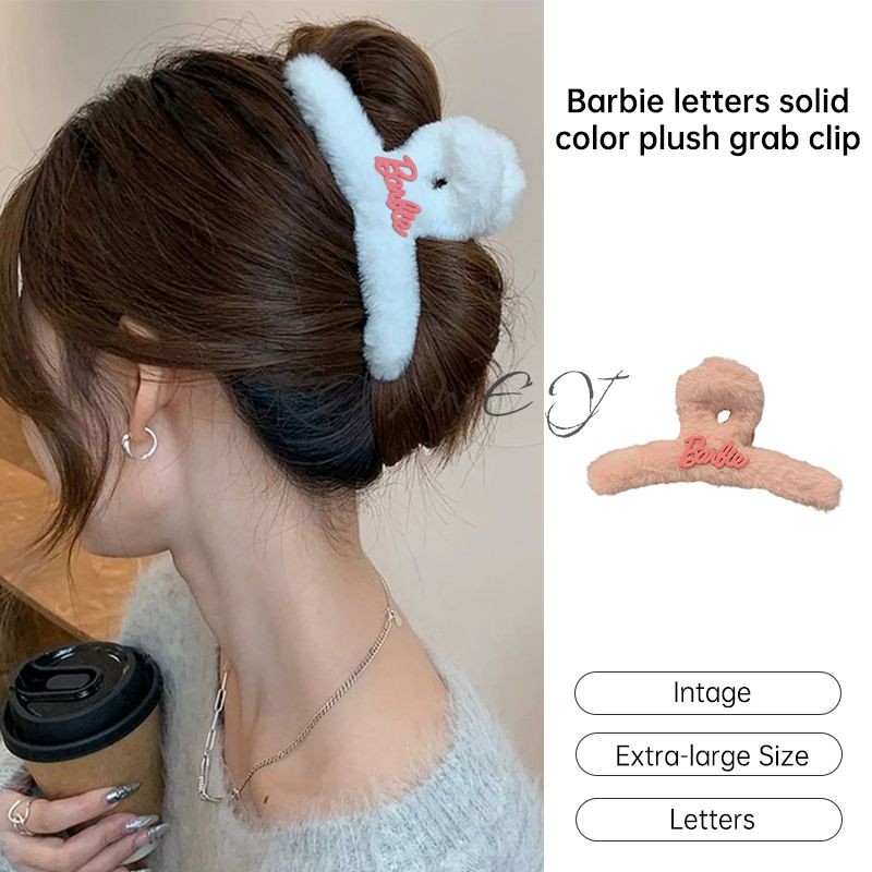 qing Jepitan Rambut Besar Motif Hiu Manis Jepitan Rambut Mewah Jepitan Rambut Huruf Barbie