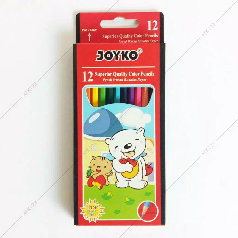 

JOYKO CP-12PB 12 superior quality color pencils pensil warna kualitas super 12 warna