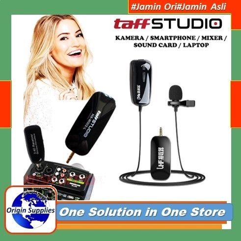 Microphone Mic Clip On Wireless PRANK VLOG untuk Smartphone HP Mixer