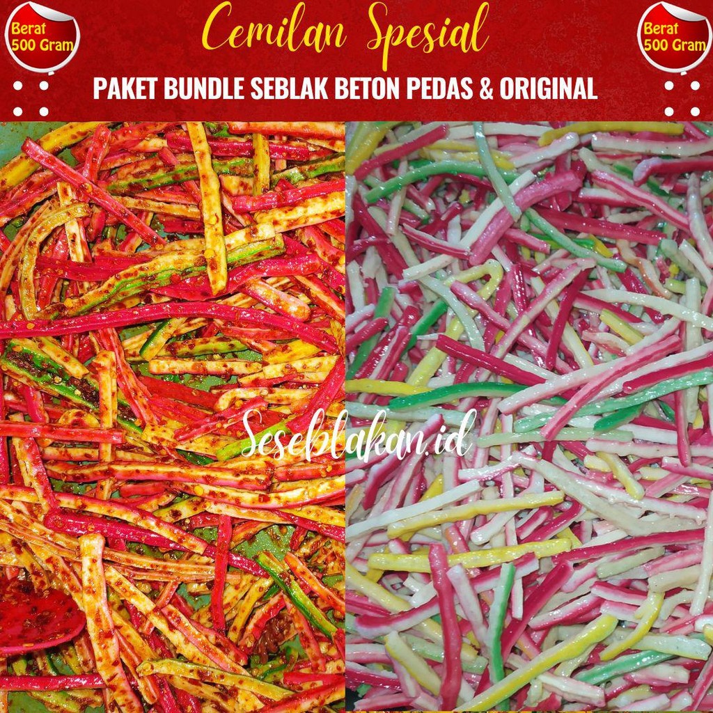 

PAKET BUNDLE SEBLAK BETON BANTET PEDAS & ORIGINAL 500gr Perkemasan Food