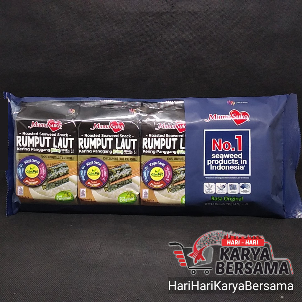 

MAMA SUKA RUMPUT LAUT PANGGANG NORI ISI 4'S X 4.5GR