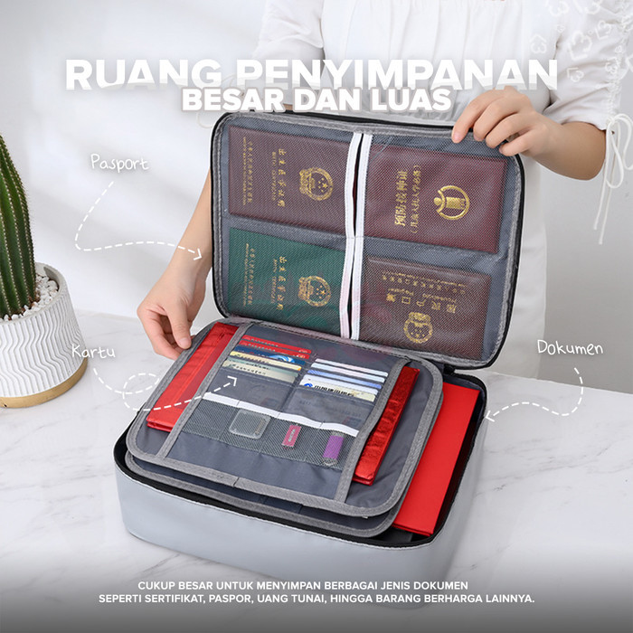 

[BEC] Tas Penyimpan Dokumen Tahan Api dan Air Tempat Berkas Map - Hitam