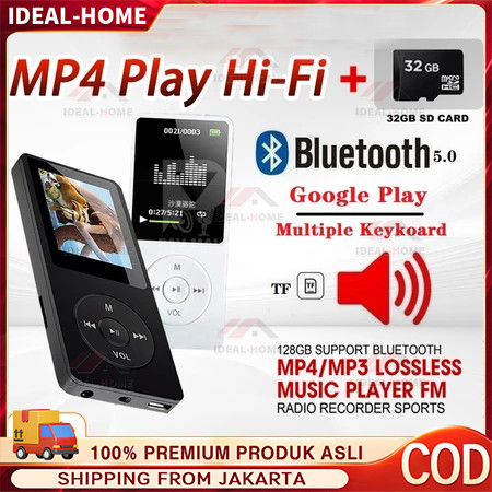 COD/Stok tersediaMP4 Player Bluetooth MP3 Mini Player Bluetooth MP3 Bluetooth Speaker Free 32GB Card